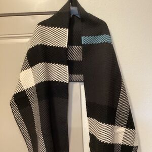Burberry Jumbo Check Fringe Wool Scarf One Size, $1050